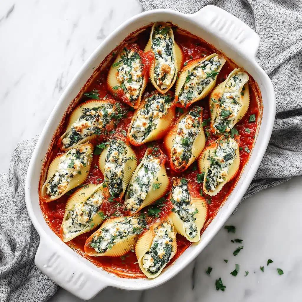 christmas stuffed shells recipe baked holiday dinner