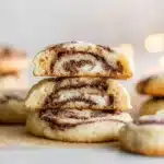cinnamon roll cookies on tray