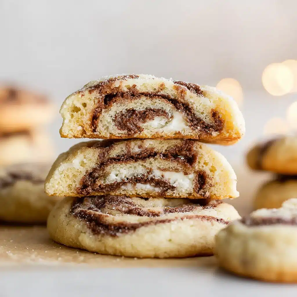 cinnamon roll cookies on tray