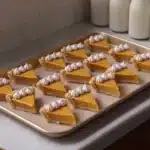 Mini Cheese Cracker Pumpkin Pie on Tray