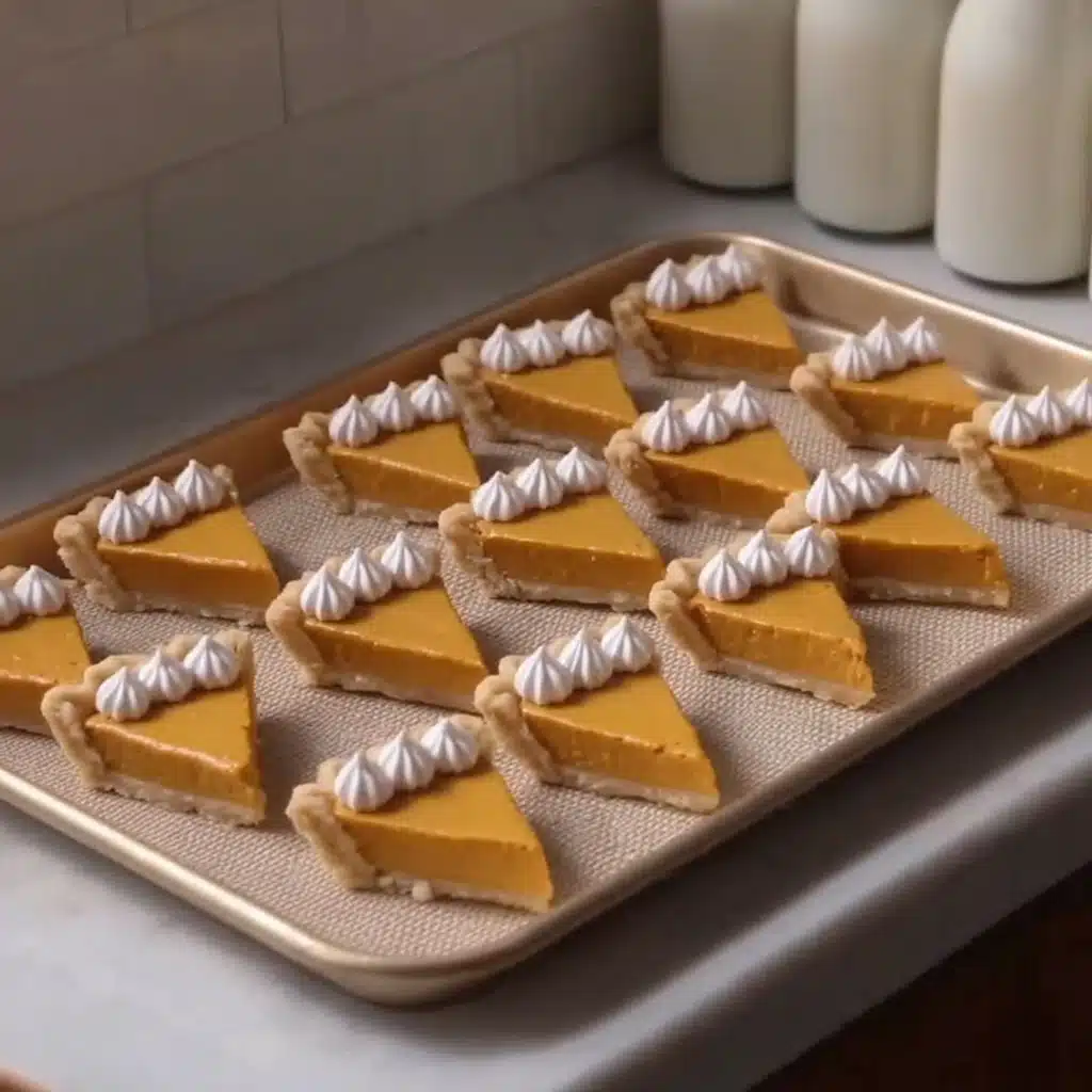 Mini Cheese Cracker Pumpkin Pie on Tray
