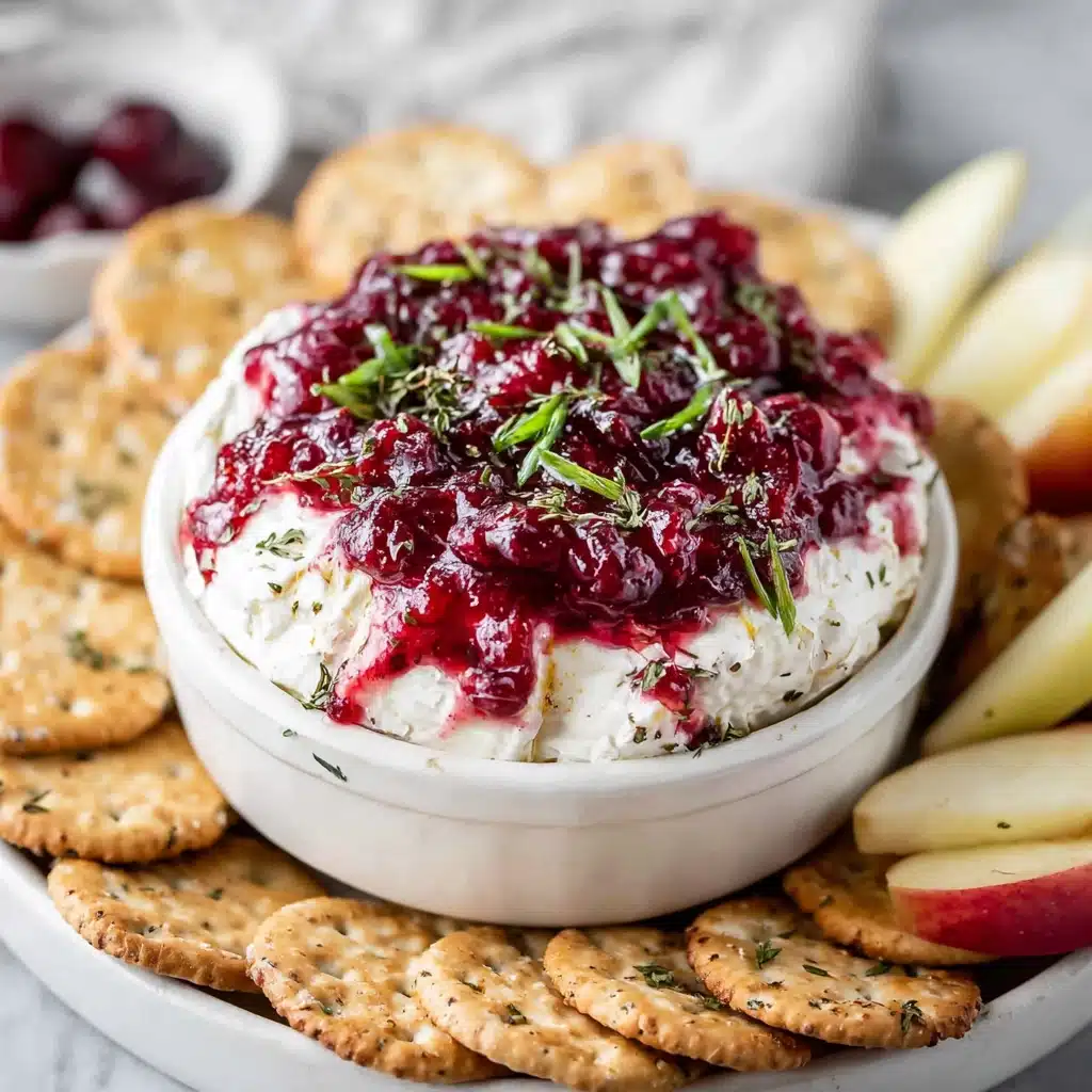 cranberry cream cheese dip holiday platter