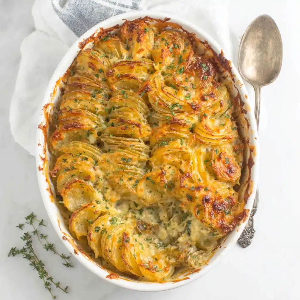 Creamy Scalloped Potatoes Recipe: The Ultimate Holiday Side Dish 5 creamy scalloped potatoes served Thanksgiving