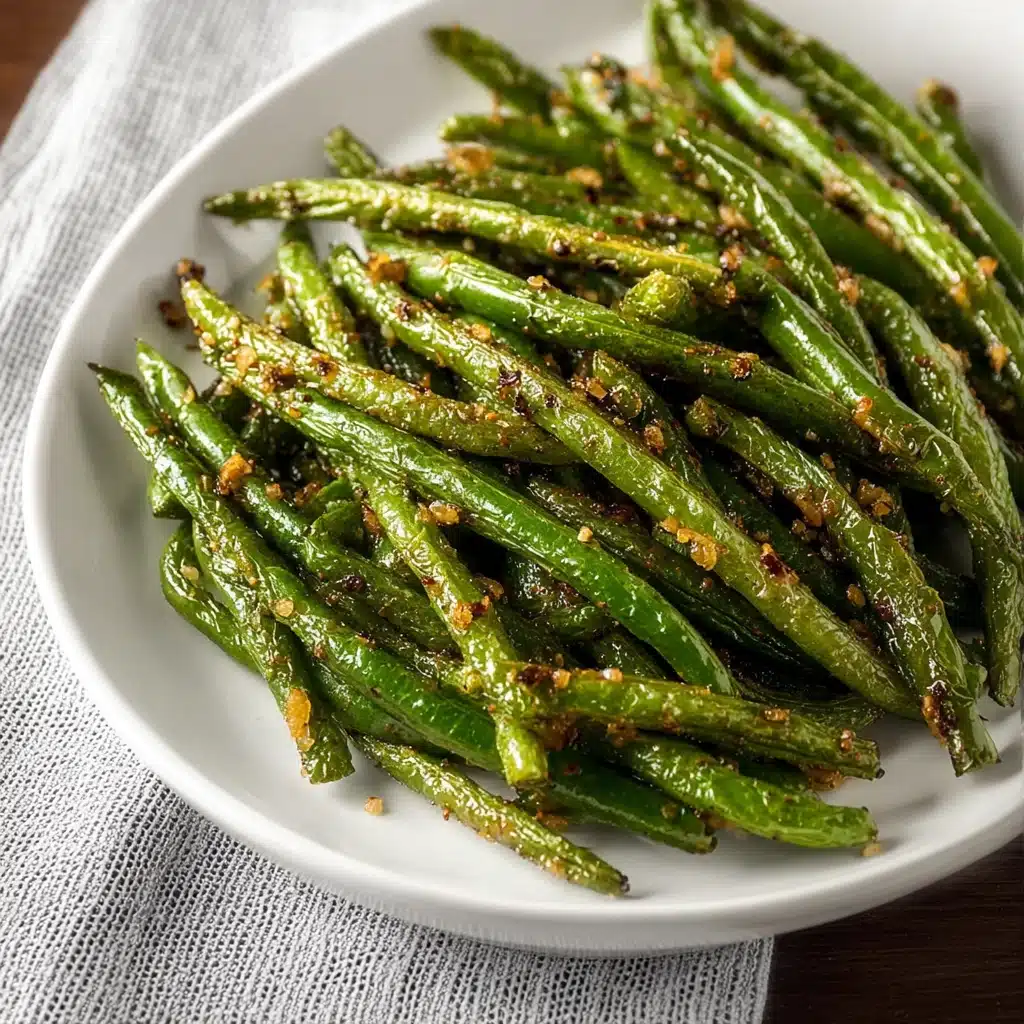 Crispy baked green beans with parmesan