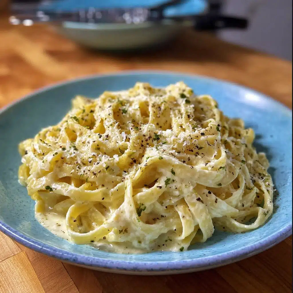 Serving Fettuccine Alfredo Pasta