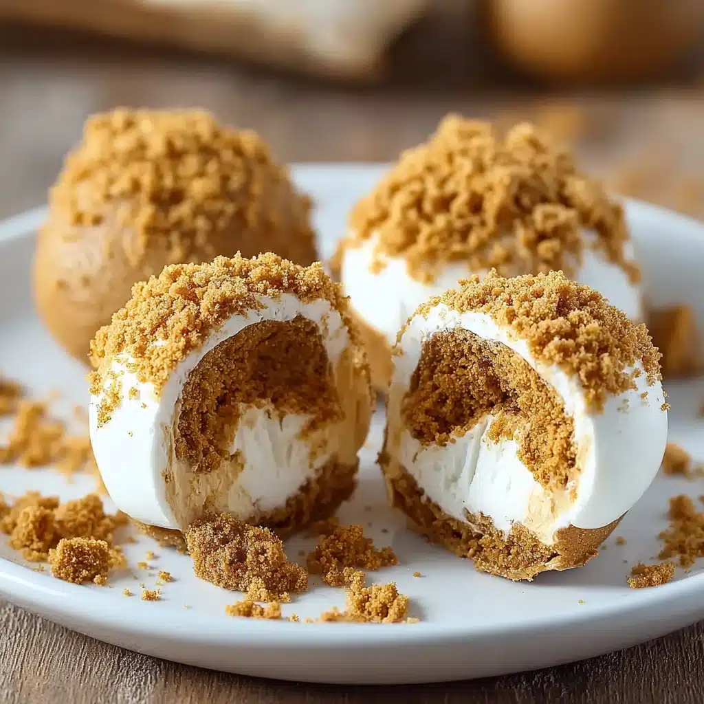 no-bake pumpkin cheesecake balls on rustic table