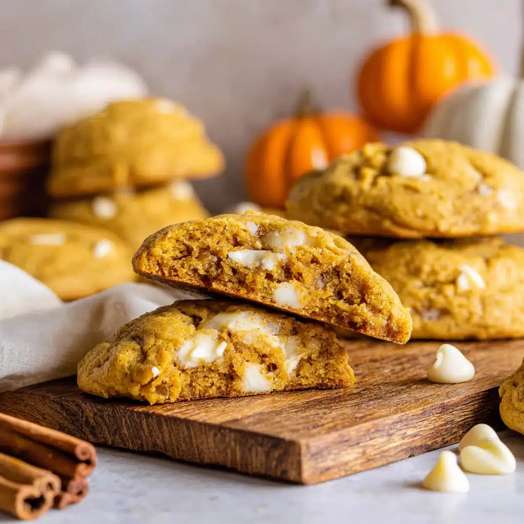 Pumpkin White Chocolate Chip Cookies fresh from oven
