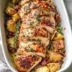 stuffed turkey breast holiday table