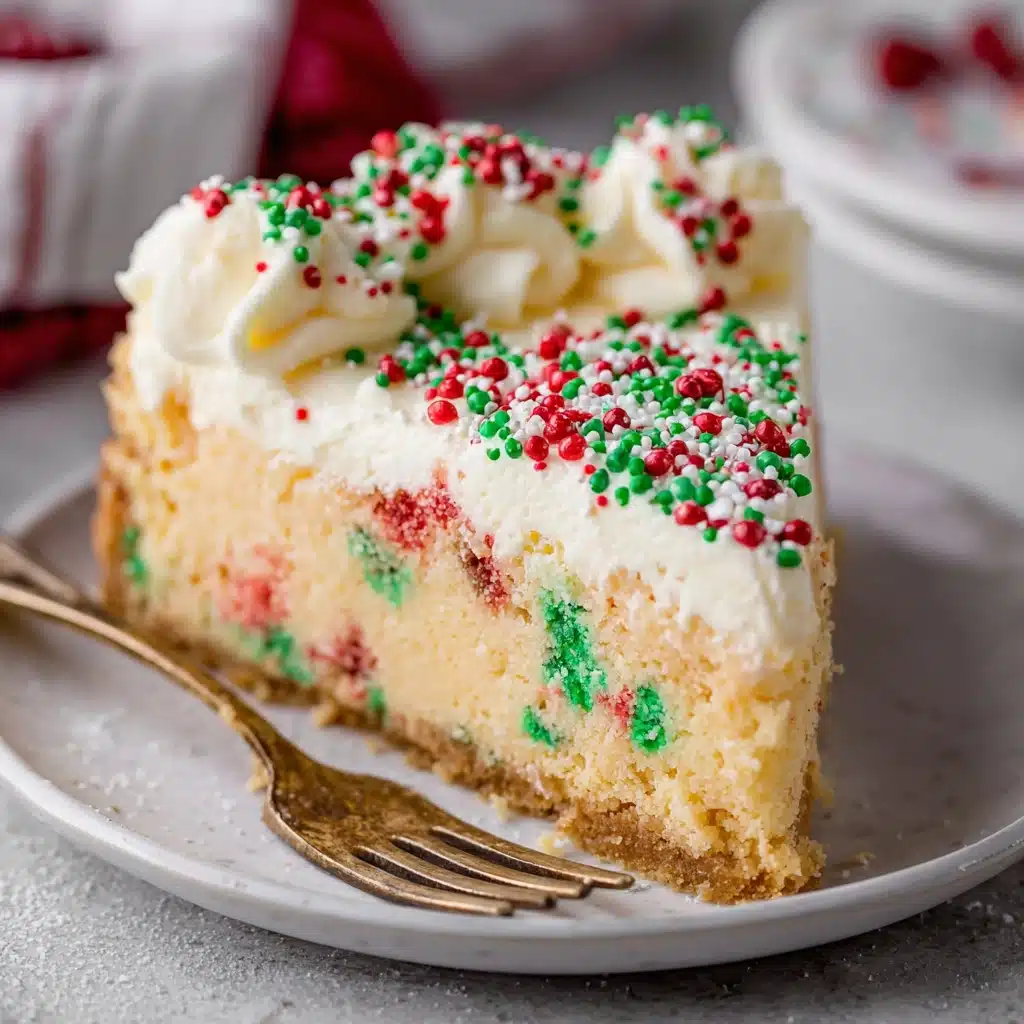 Sugar Cookie Cheesecake: The Ultimate Holiday Dessert Magic 5 slice of sugar cookie cheesecake