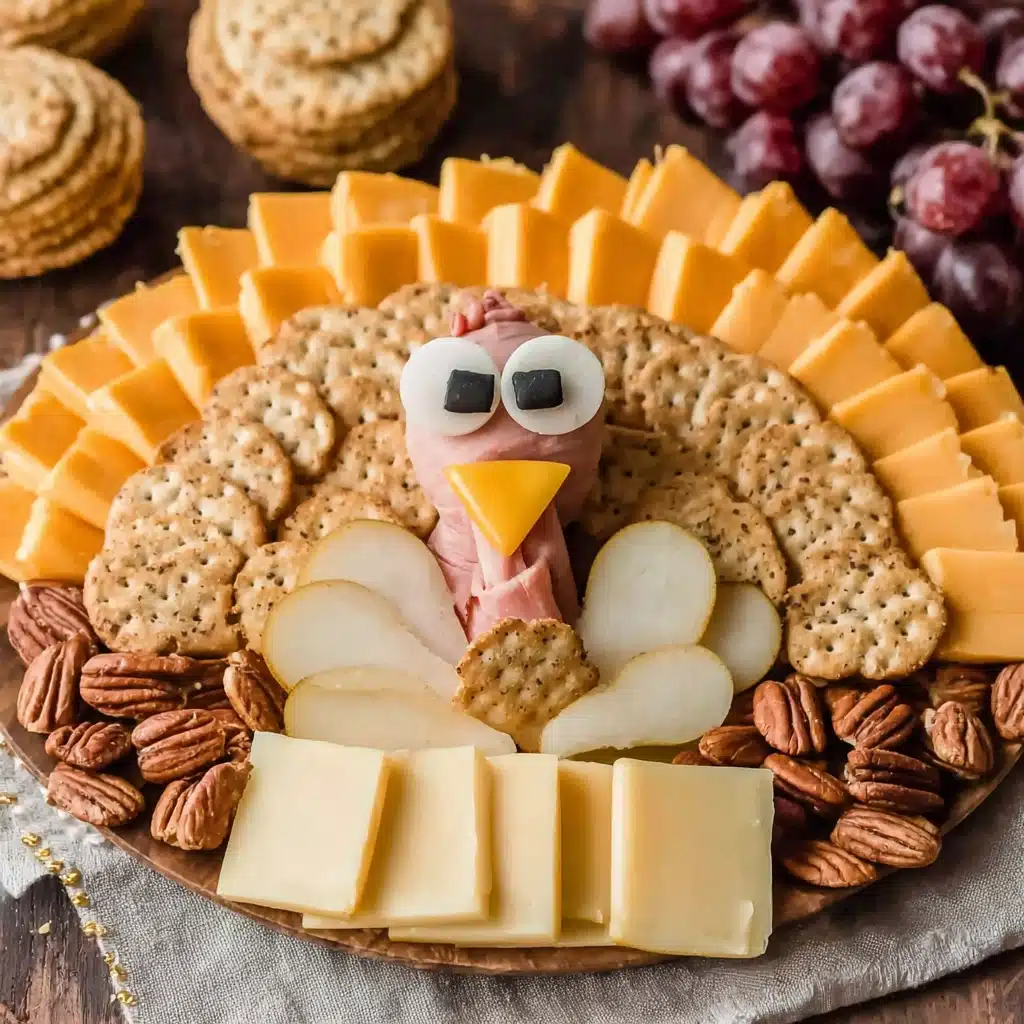 thanksgiving turkey charcuterie board centerpiece