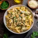 Easy Garlic Parmesan Chicken Pasta