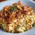 French Onion Chicken Orzo Casserole