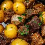 High Protein Slow Cooker Garlic Butter Beef Bites