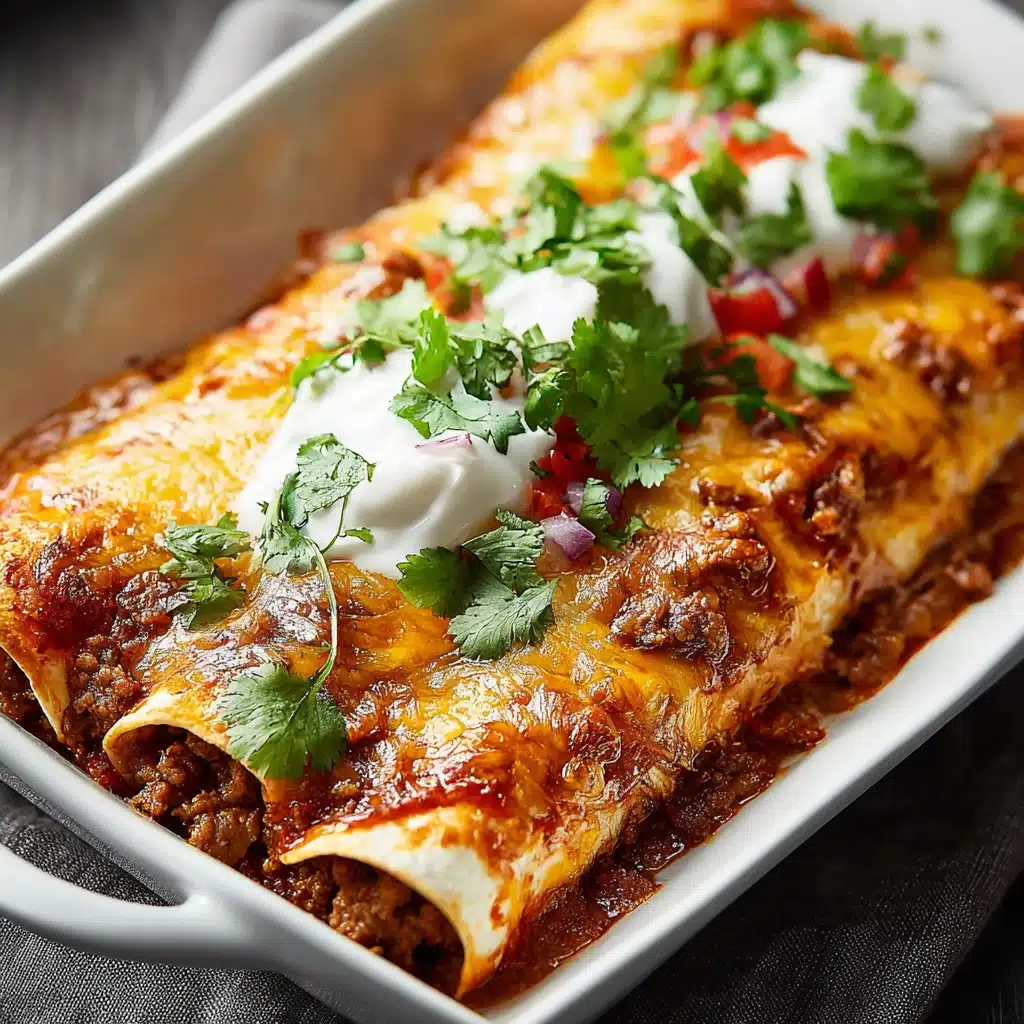 Cheesy Ground Beef Enchiladas: A Family Favorite for Fast Dinners 5 serving cheesy ground beef enchiladas with rice
