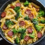 creamy kielbasa broccoli skillet