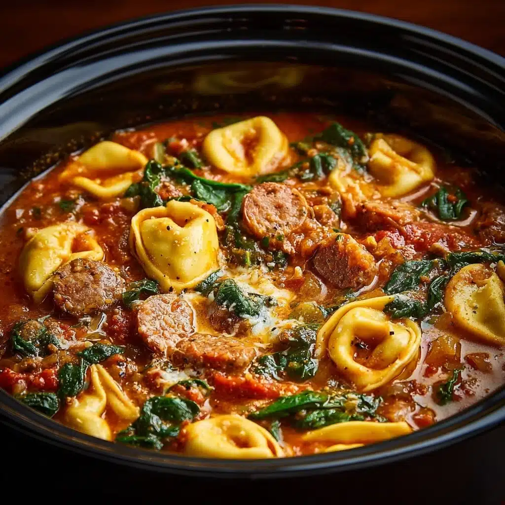 crockpot cheese tortellini sausage