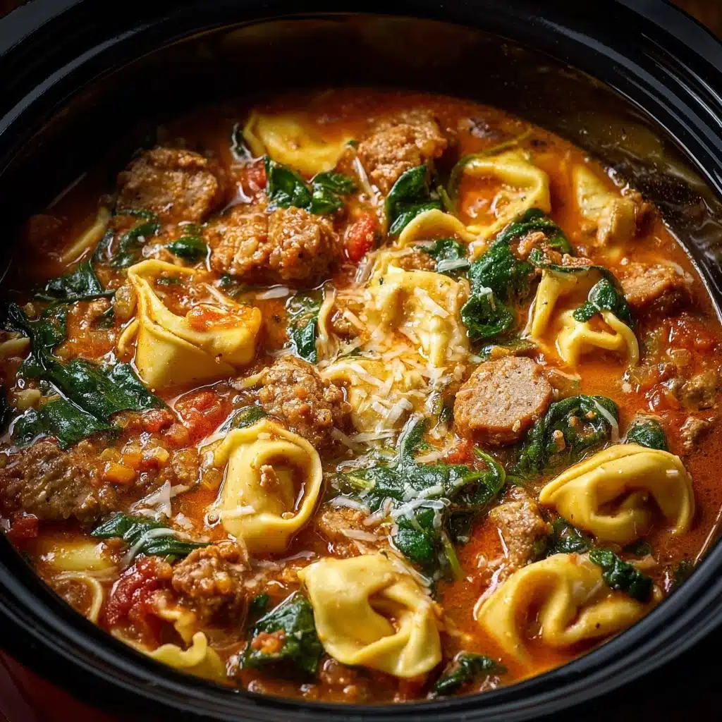 crockpot cheese tortellini sausage