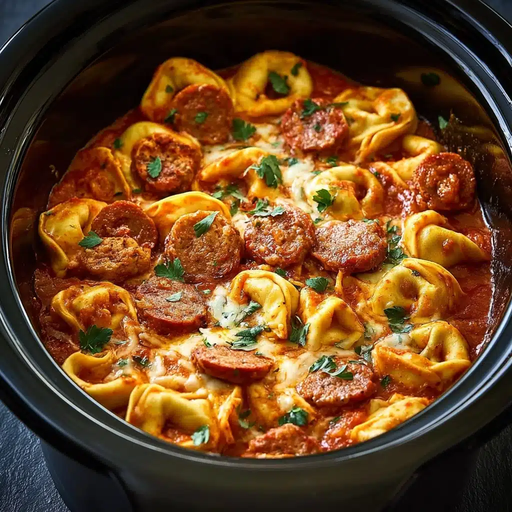 crockpot tortellini and sausage