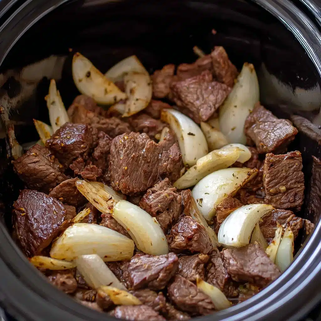 Garlic Butter Beef Bites: The Ultimate Slow Cooker High-Protein Dinner 5 garlic butter beef bites Step