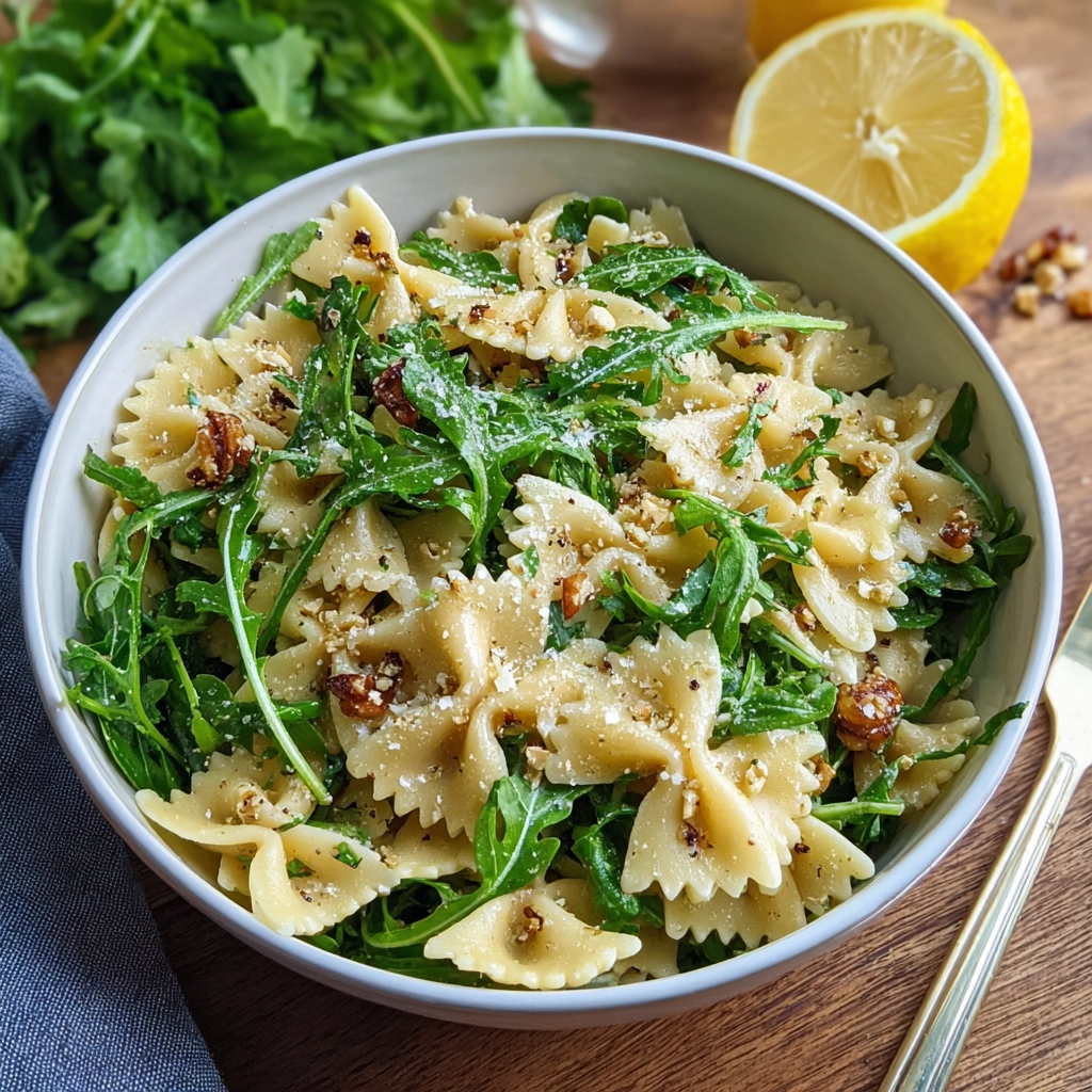 lemon arugula pasta salad