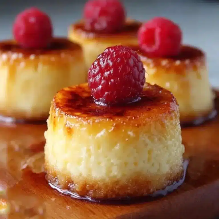 mini creme brulee cheesecakes