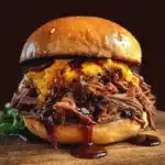 Pulled Beef Sandwich close-up