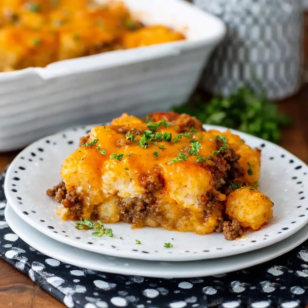 sausage egg cheese tater tot casserole