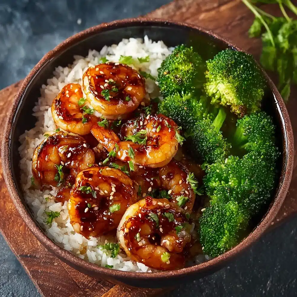 Honey Garlic Shrimp Bowls