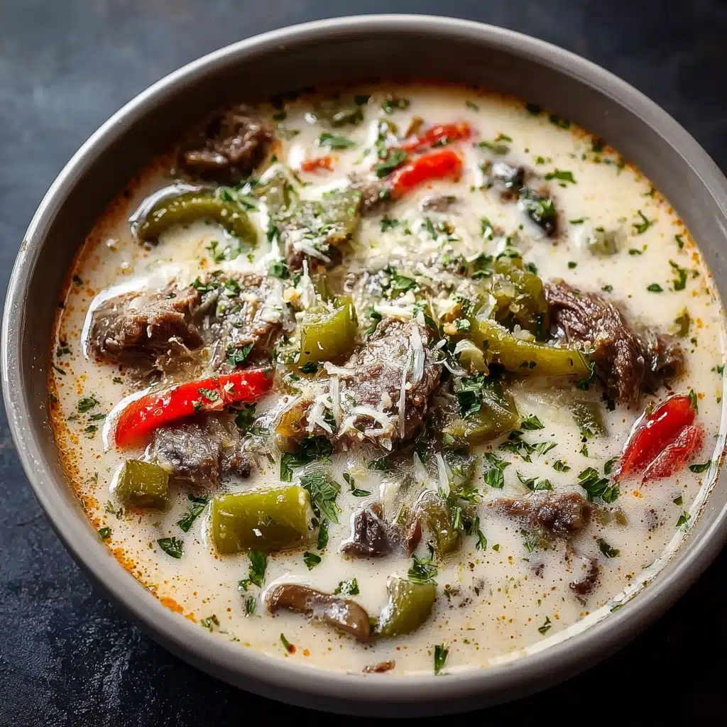 Philly Cheesesteak Soup