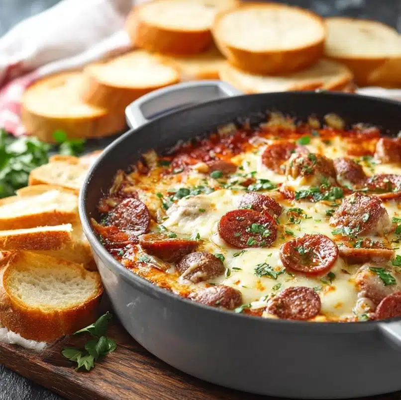 Pizza Dip That’s Cheesy, Bubbly, and Perfect for Parties 4 Pizza Dip