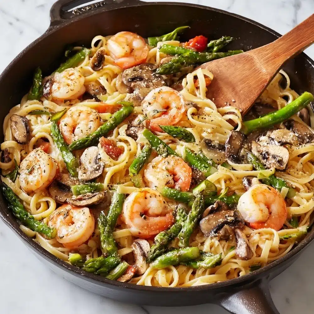 Shrimp Asparagus Pasta