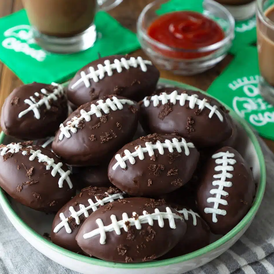 Cookie Dough Footballs for Game Day Fun 4 Cookie Dough Footballs