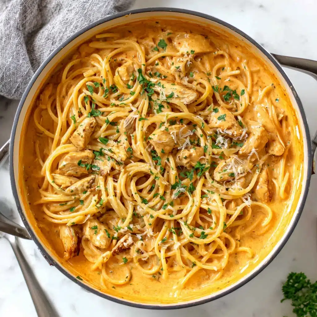Creamy Tomato Pasta with Grilled Chicken