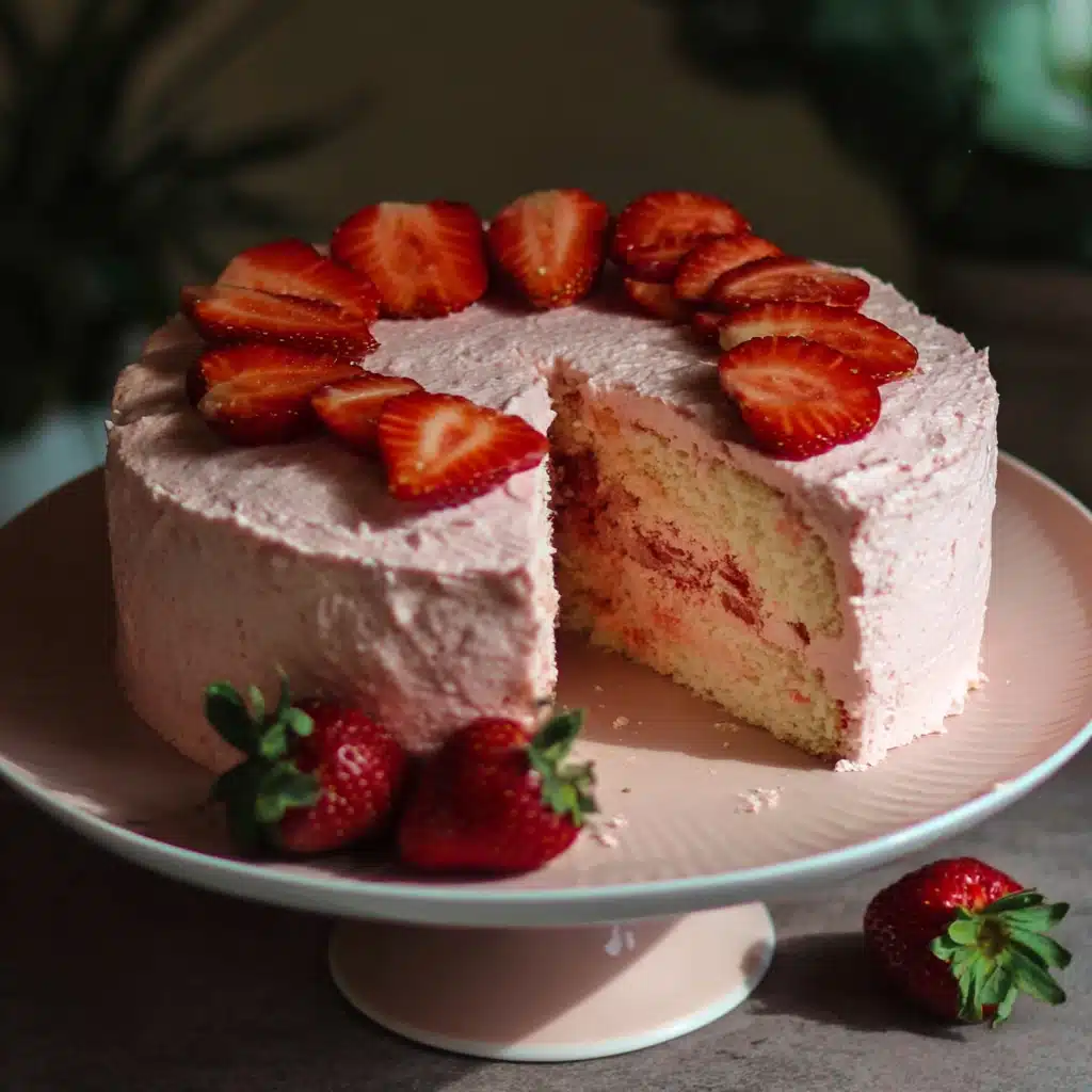 Strawberry Cake with Cream Cheese
