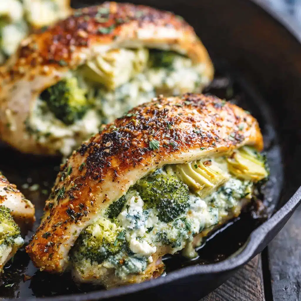 Stuffed Chicken Breast with Broccoli and Cheese