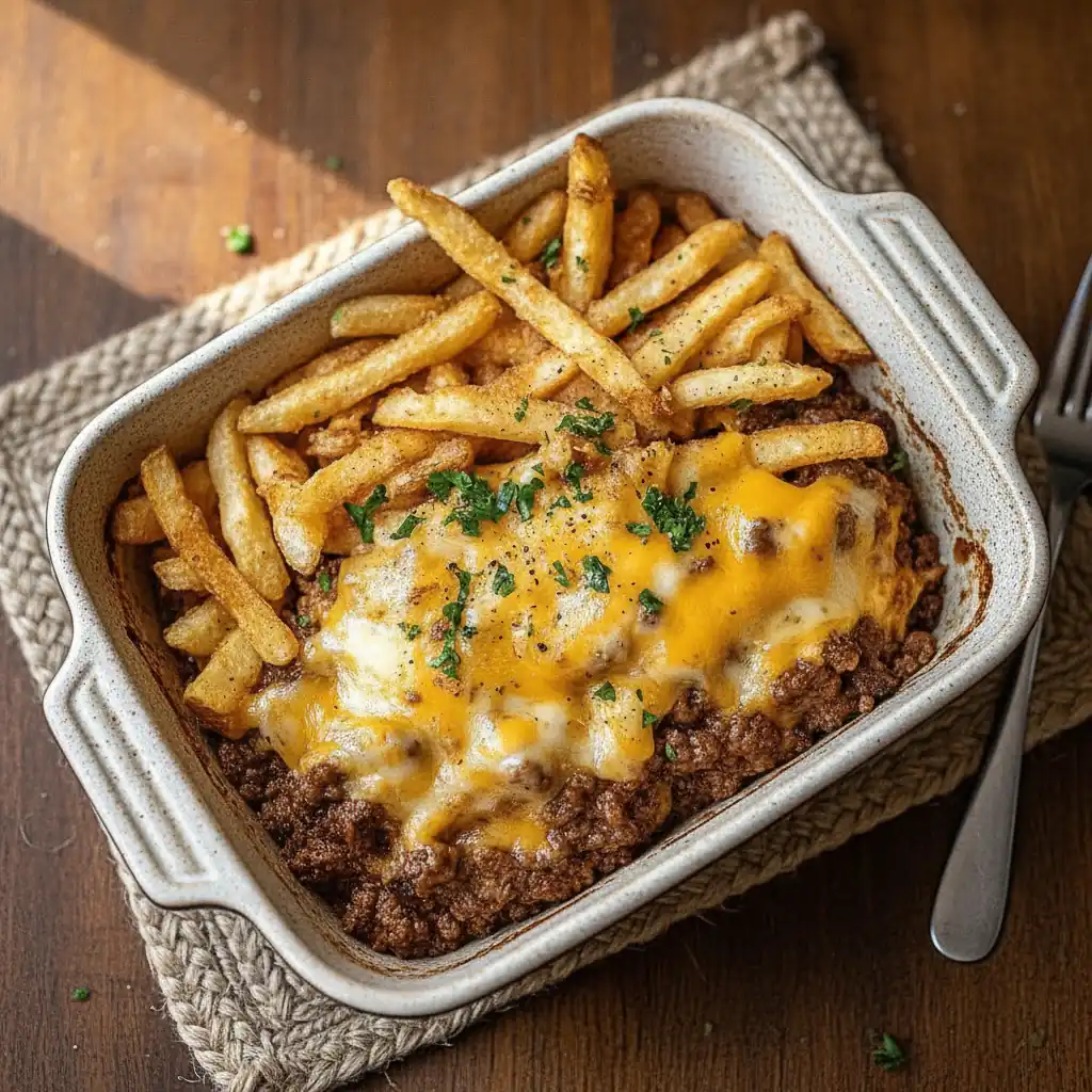 Cheeseburger French Fry Casserole – Ultimate Comfort Food Dinner 4 Cheeseburger French Fry Casserole