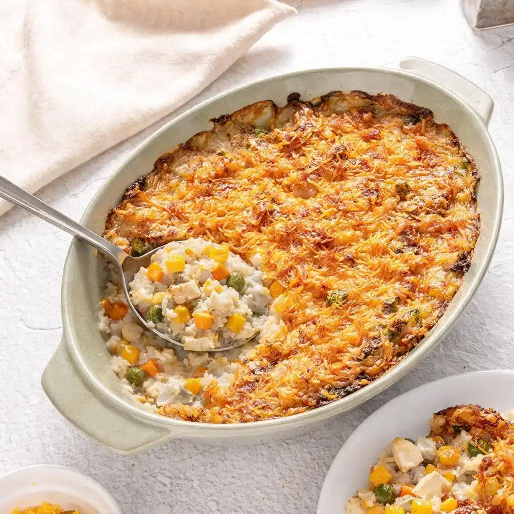 Chicken Breast Soufflé with Vegetables