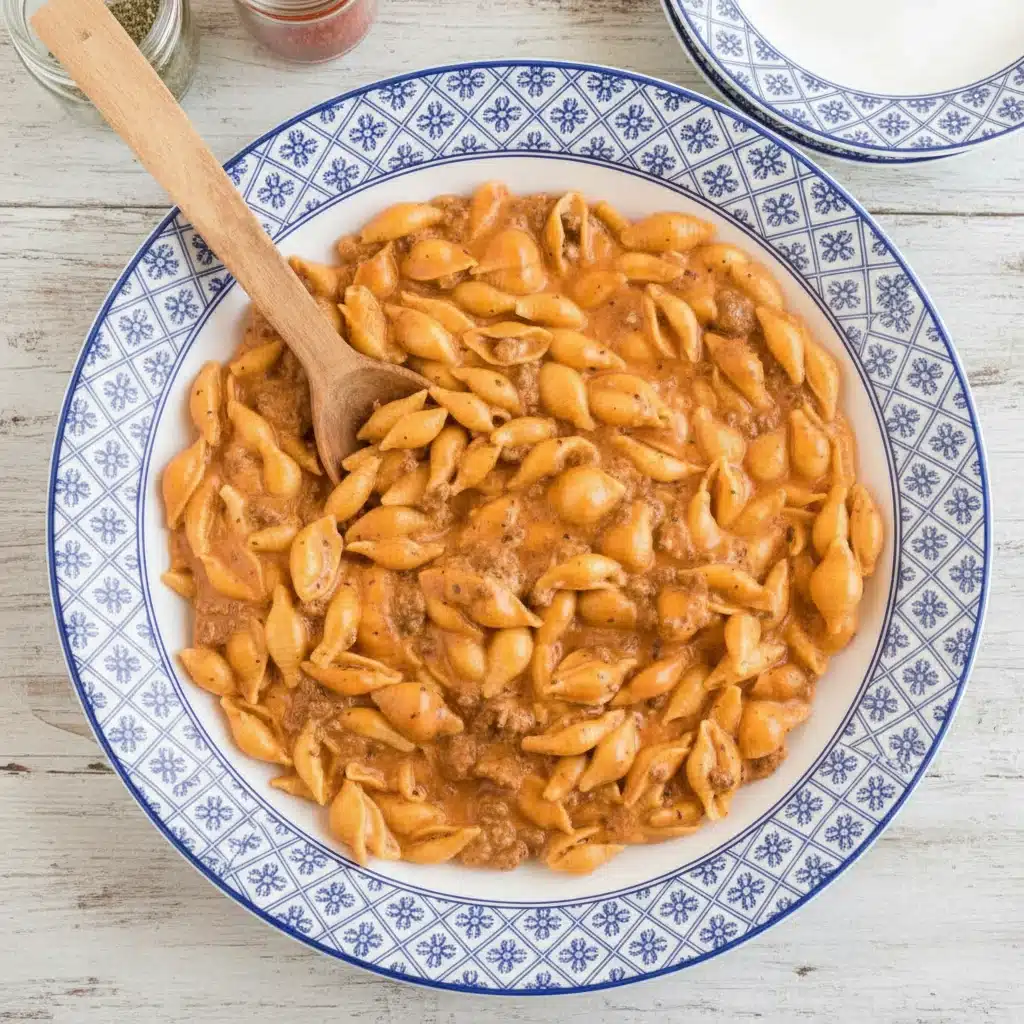 Creamy Beef and Shells – Easy One-Pan Family Dinner 4 Creamy Beef and Shells