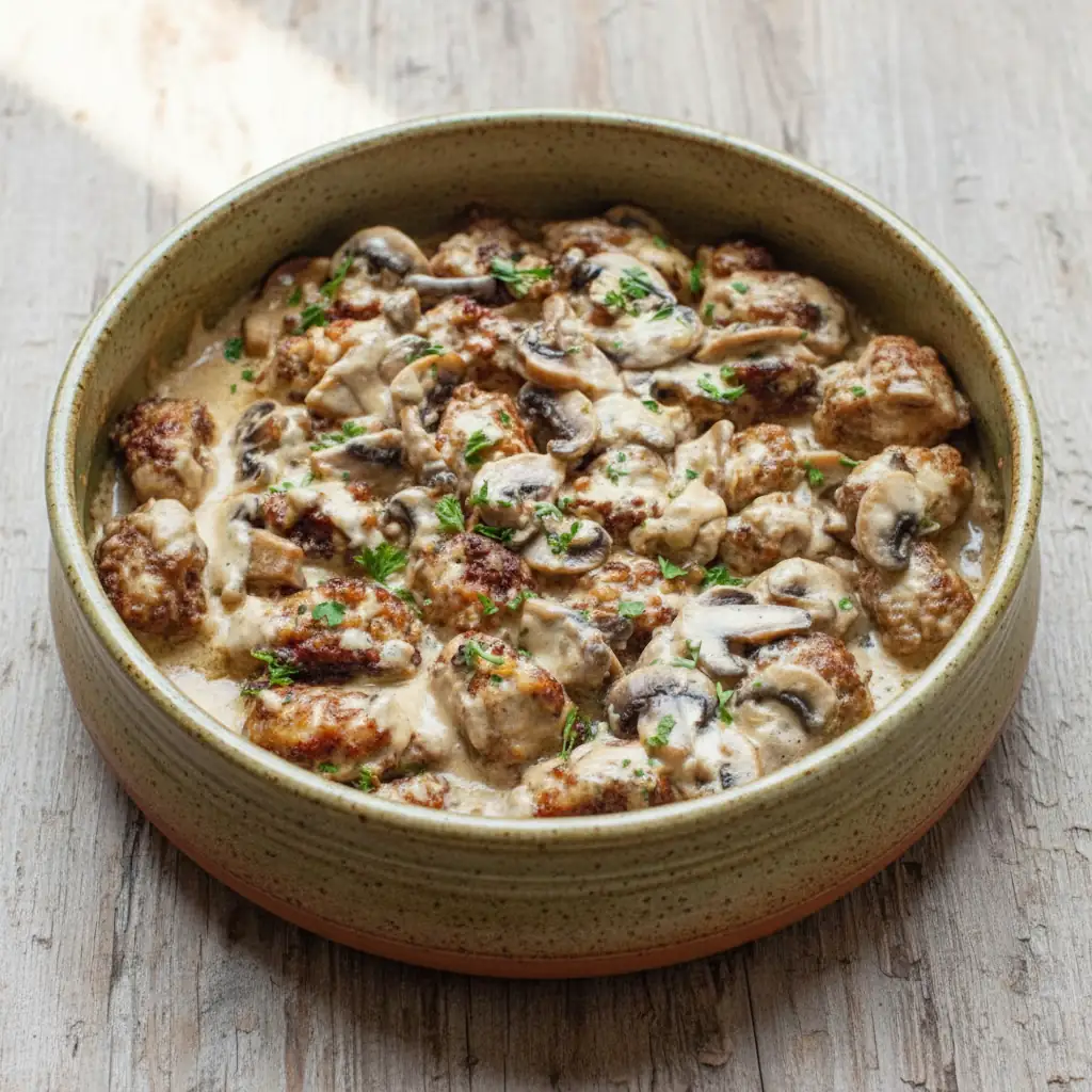 Creamy Buckwheat with Chicken and Mushrooms