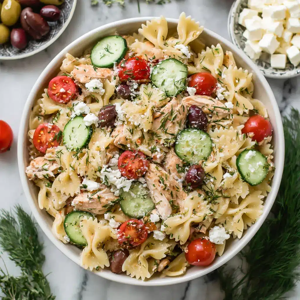 Greek Chicken Pasta Salad