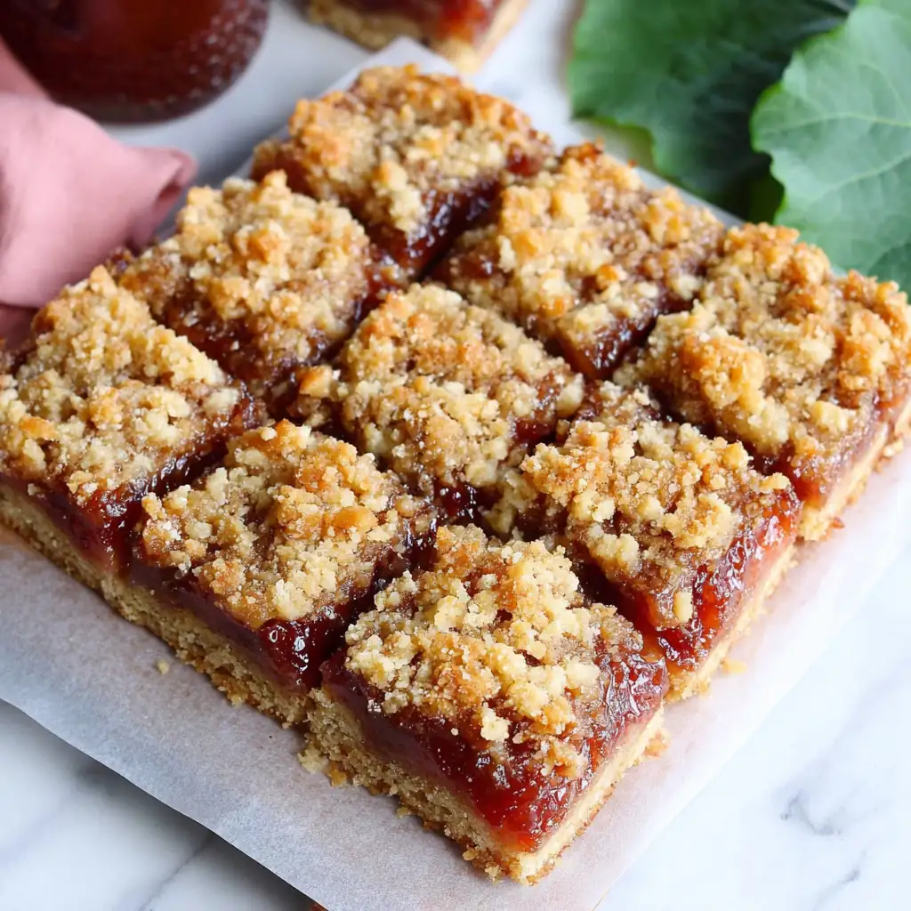 Amish Oatmeal Rhubarb Bars