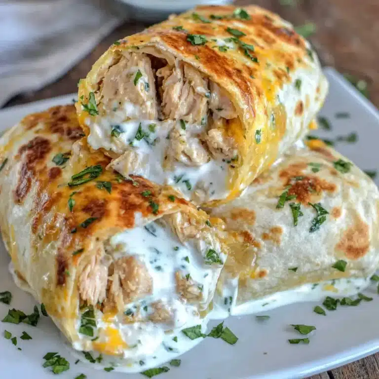 Cheesy Garlic Chicken Wraps