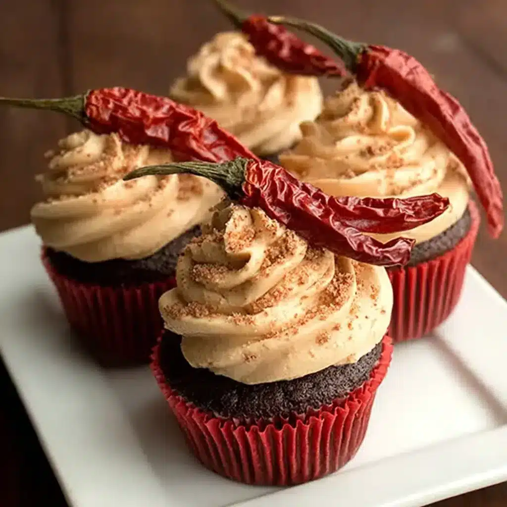 Chili Chocolate Cupcakes with Chili Cream Cheese Frosting 4 Chili Chocolate Cupcakes