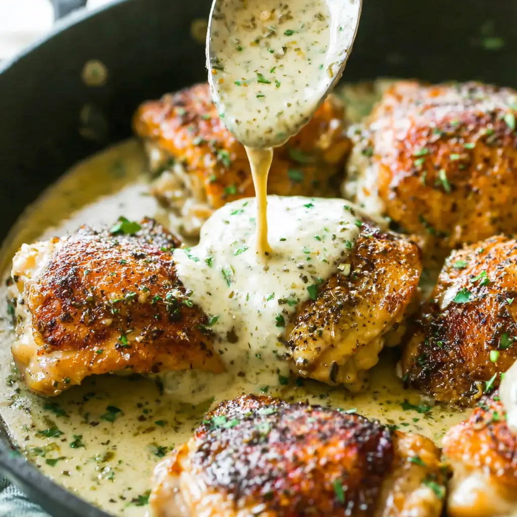 Creamy Baked Chicken Thighs