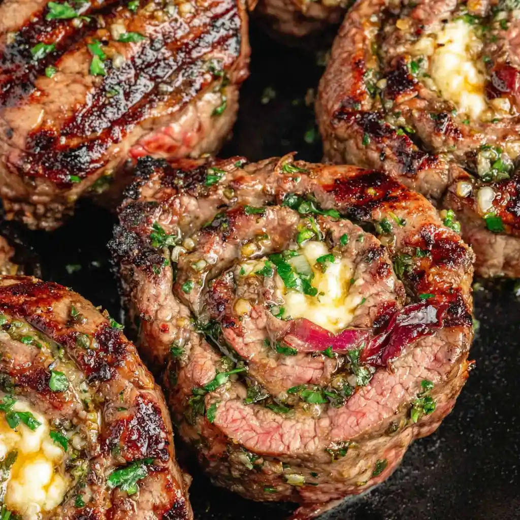 Grilled Flank Steak Rolls