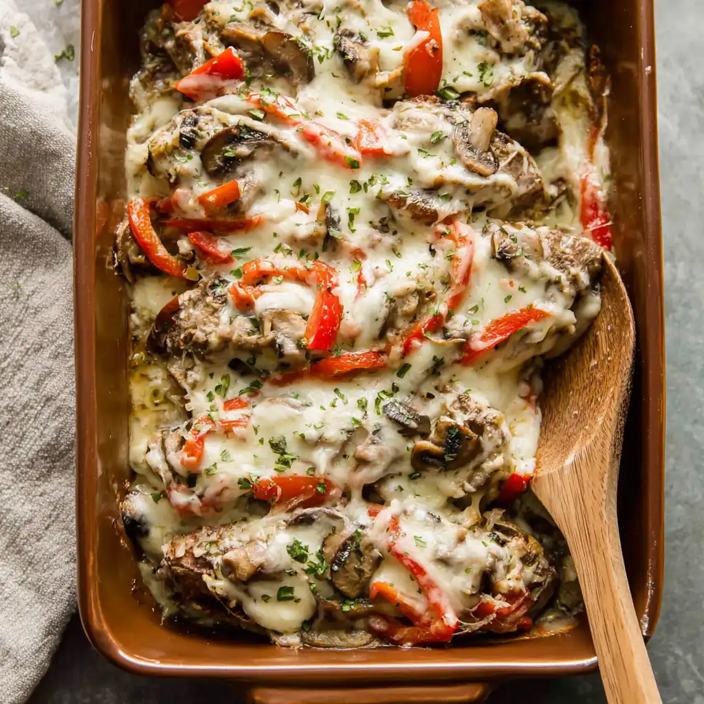 Philly Cheesesteak Casserole