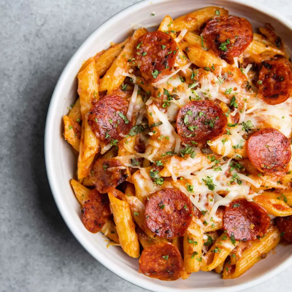 Pizza Pasta Bake – Amazing 4-Ingredient Easy Family Dinner 4 Pizza Pasta Bake