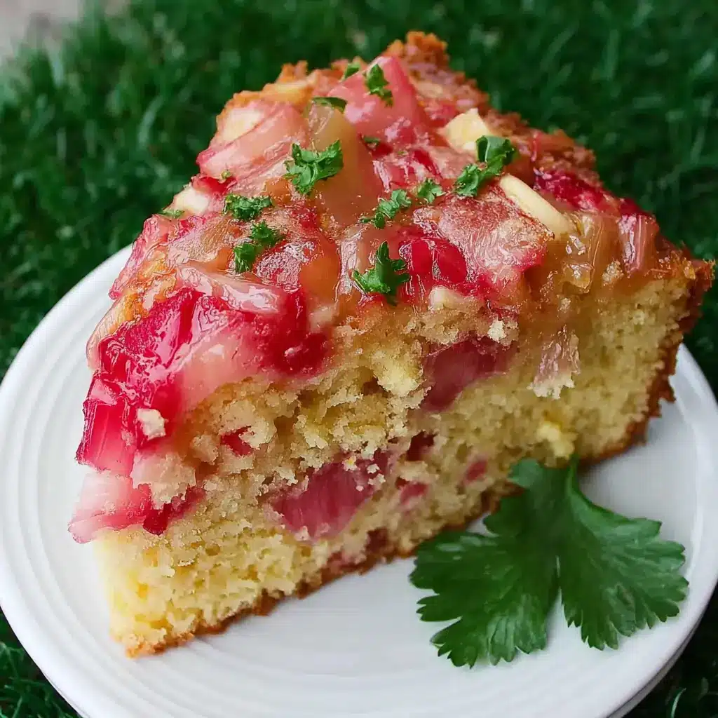 Rhubarb Sour Cream Cake