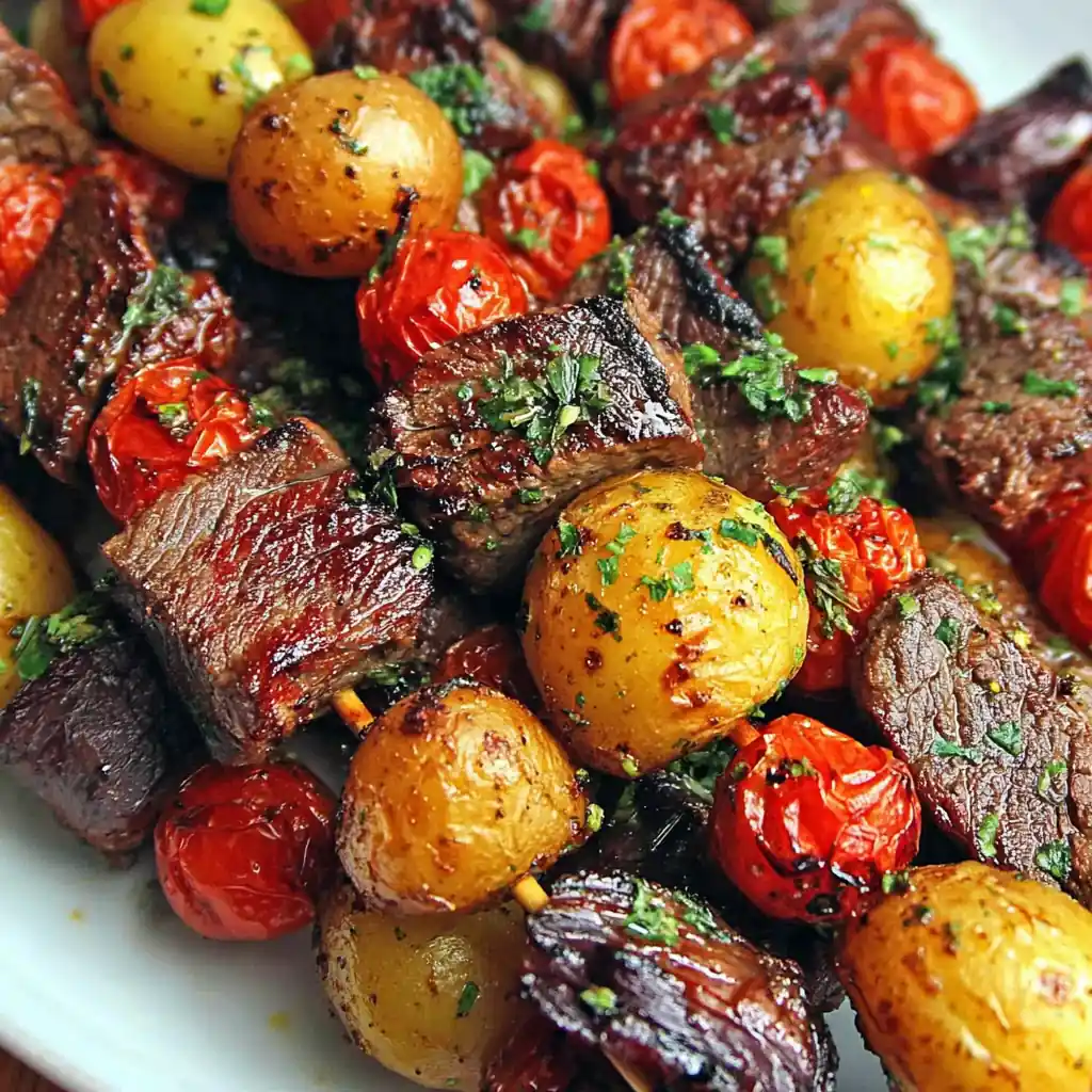 Rosemary Garlic Steak Kebabs