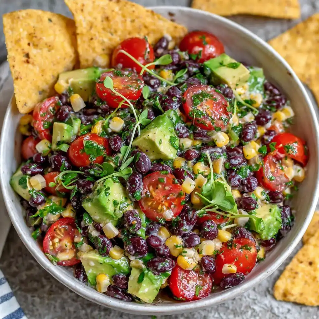 Southwest Chickpea Black Bean Salad